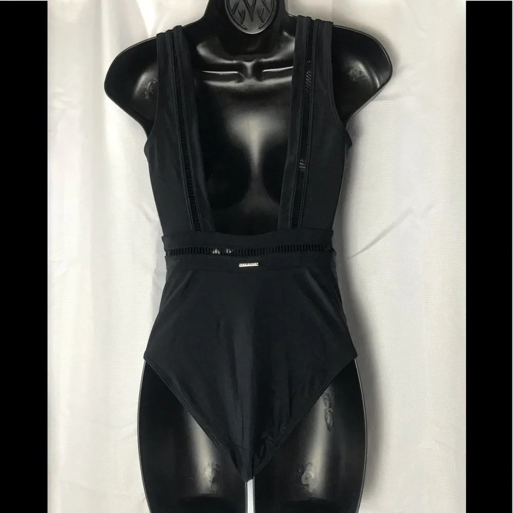 TED BAKER London Pointelle Deep V Plunge Swim
